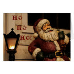 Tarjeta de Santa del vintage de las Felices Navida