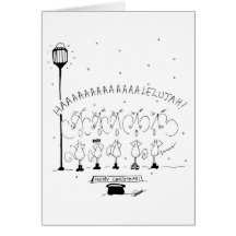 Tarjeta de Stickmice del coro del navidad