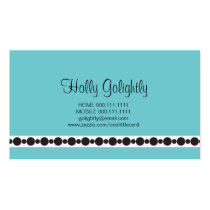 Tarjeta de visita azul de Tiffany tarjetas de negocio