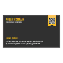 Tarjeta de visita corporativa elegante del QR-Códi