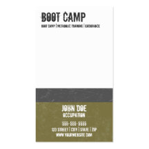 Tarjeta de visita de Boot Camp