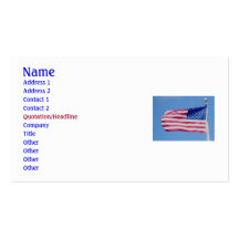 Tarjeta de visita de la bandera americana