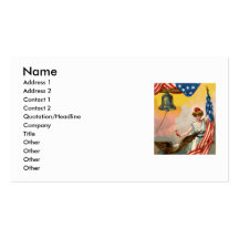 Tarjeta de visita de la bandera americana