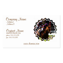 Tarjeta de visita de la carrera de caballos