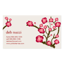 Tarjeta de visita de la flor de cerezo tarjetas de negocio