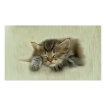 Tarjeta de visita de la siesta del gato
