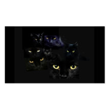 Tarjeta de visita de los gatos de Scaredy