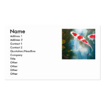 Tarjeta de visita de los pescados de Koi