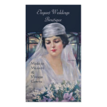 Tarjeta de visita del boda del vestido nupcial de 