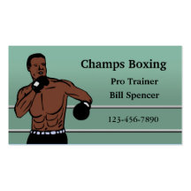 Tarjeta de visita del boxeo
