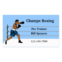 Tarjeta de visita del boxeo