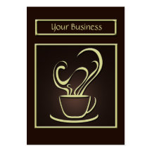 Tarjeta de visita del diseño del café