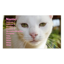 Tarjeta de visita del gato que se sienta