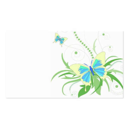 Tarjeta de visita del perfil de las mariposas