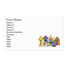 Tarjeta de visita del racimo del Birdhouse