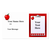 Tarjeta de visita del tablero de las manzanas del 