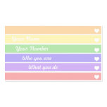Tarjeta de visita dulce del arco iris
