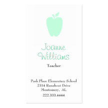 Tarjeta de visita elegante del profesor de Apple