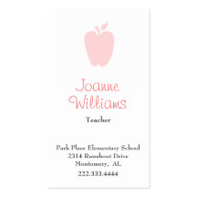 Tarjeta de visita elegante del profesor de Apple