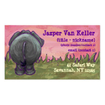 Tarjeta de visita personal del elefante