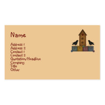 Tarjeta de visita primitiva del Birdhouse