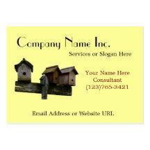 Tarjeta de visita Rustic Birdhouses Craft Company