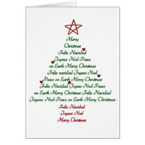 Tarjeta del árbol de navidad tarjetas