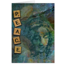 Tarjeta del collage de Madonna de la paz
