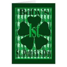 Tarjeta del día de 1r St Patrick del bebé