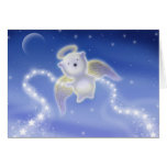 Tarjeta del día de fiesta del ángel del oso polar