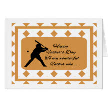 Tarjeta del día de padre del béisbol