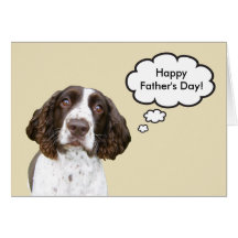 Tarjeta del día de padre del perro de aguas de sal