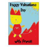 tarjeta del día de San Valentín del firecat