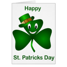 Tarjeta del día de St Patrick feliz del trébol