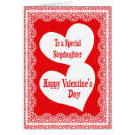 Tarjeta del el día de San Valentín para la hijastr