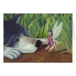 Tarjeta del "lobo y de la hada" de Nathan James