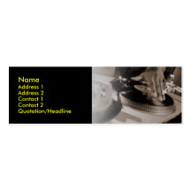 Tarjeta del perfil de DJ Tarjeta De Visita