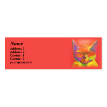 Tarjeta del perfil de los amantes del gato tarjetas personales