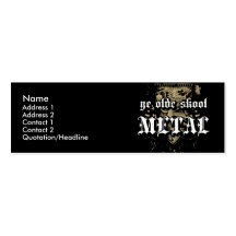 Tarjeta del perfil del metal de Rock=Life "YE Olde Tarjeta De Visita