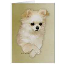 Tarjeta del perrito del cervatillo de la chihuahua