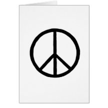 Tarjeta del signo de la paz
