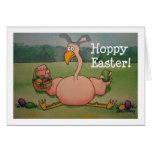 Tarjeta divertida feliz del humor de Pascua del fl