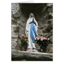 Tarjeta en blanco de la imagen de Lourdes