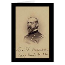 Tarjeta firmada Meade 1862 de George