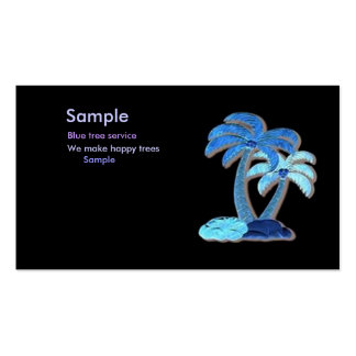 Tarjeta hawaiana del perfil de la palmera plantillas de tarjeta de negocio