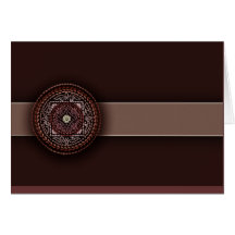 Tarjeta india del diseño del marrón oscuro