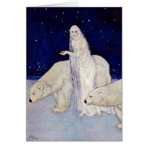 Tarjeta: La doncella de la nieve de Edmund Dulac