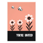 Tarjeta-Melocotón de la invitación del fiesta de l