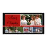 Tarjeta moderna y elegante de la foto del navidad tarjetas personales