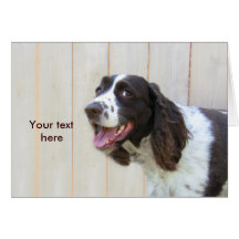 Tarjeta personalizada del perro de aguas de saltad